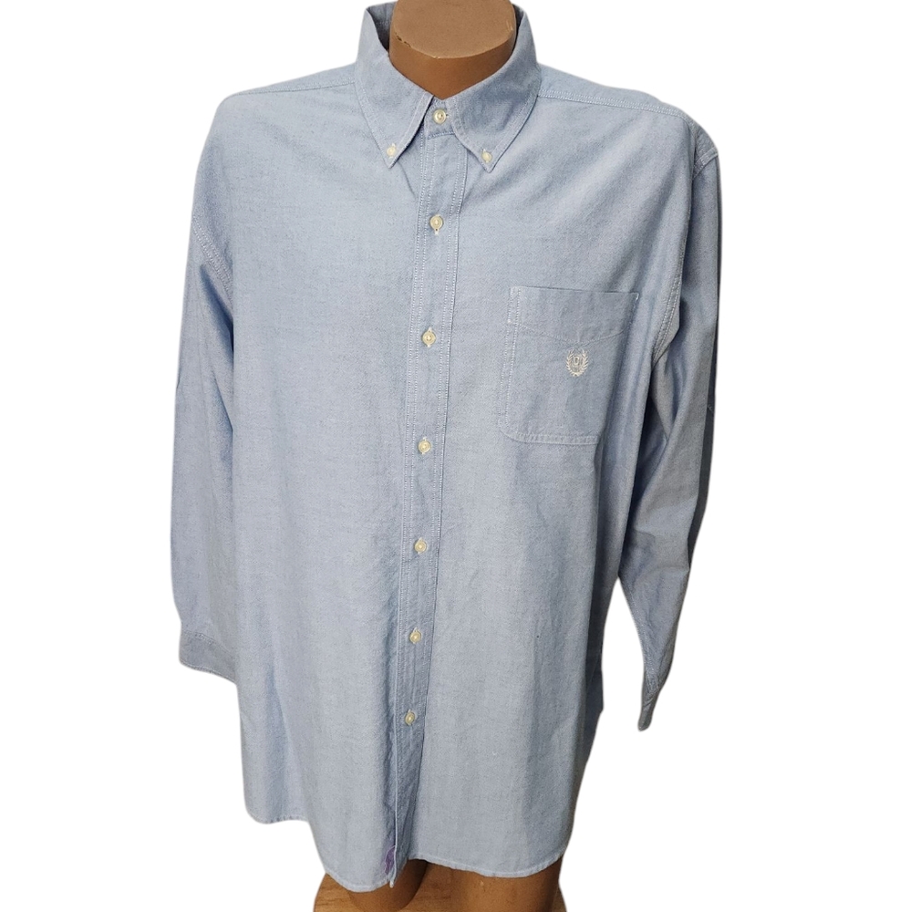 Chaps Classic Blue Long Sleeve Oxford Big and Tall Size 2XB 2TF